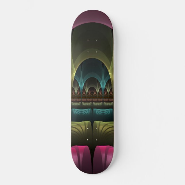 Spezielles Fantasy Patterns Abstraktes farbiges Fr Skateboard (Vorderseite)