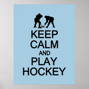 Spezielles Farbposter von Calm & Play Hockey behal Poster