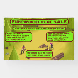 Spezielles Firewood für den Verkauf personalisiere Banner