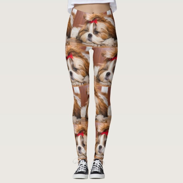 Spezielles Foto für den Hundewelpen Leggings (Vorderseite)