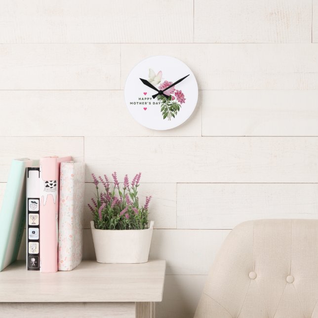 SPEZIELLES GESCHENK ZUM MUTTERTAG RUNDE WANDUHR (Lesesaal)