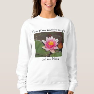 Spezielles Nana Pink Water Lilie Blume Foto Sweatshirt
