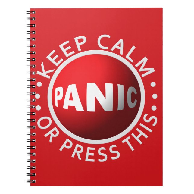 Spezielles Notebook mit Panic Button Notizblock (Vorderseite)