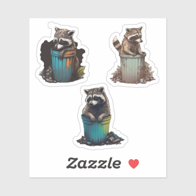 Spezielles Panda Raccoon Super Sticker Pack (Blatt)