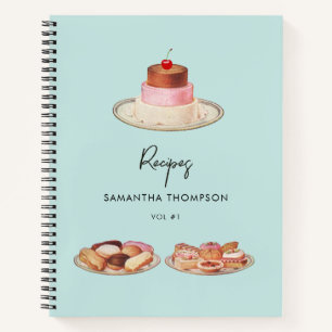 Spezielles Retro Dessert Rezept Kochbuch Notizbuch