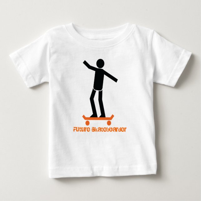 Spezielles Skateboarden für künftige Skateboarder Baby T-shirt (Vorderseite)