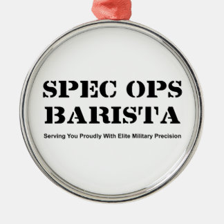 Spezifikt. Ops Barista Silbernes Ornament