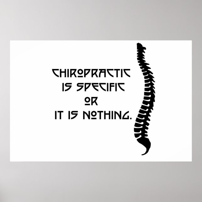 Spezifische Chiropraktiker Poster Print. Viele Opt (Vorne)