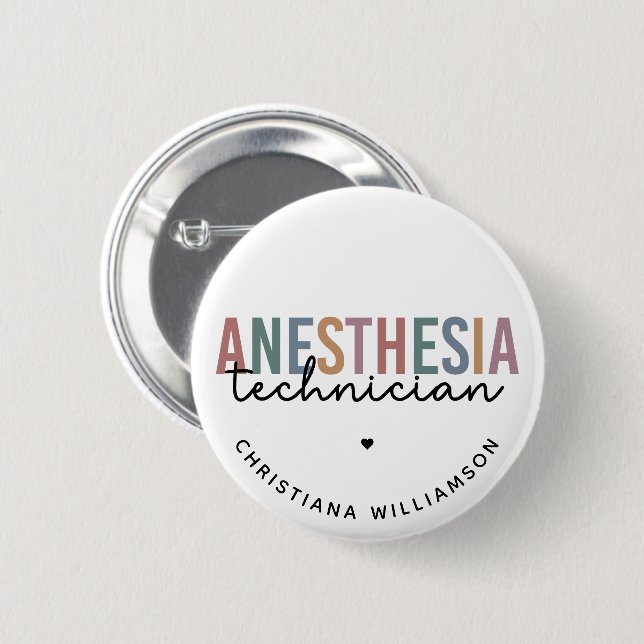Spezifischer Anästhetiker Retro Anästhetiker Tech Button (Vorne & Hinten)