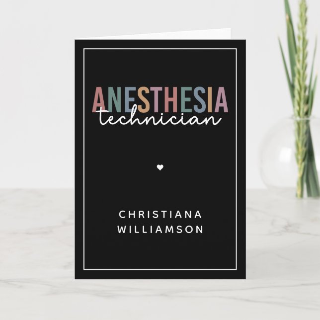 Spezifischer Anästhetiker Retro Anästhetiker Tech Karte (Vorderseite)