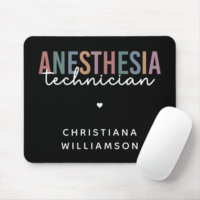 Spezifischer Anästhetiker Retro Anästhetiker Tech Mousepad (Mit Mouse)