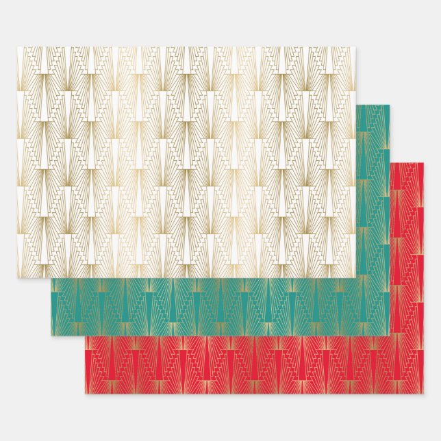 Spezifischer Hintergrund für Gold Art Deko Geschenkpapier Set (Set)