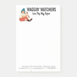 Spezifisches Dog-Sitting Post-it Klebezettel