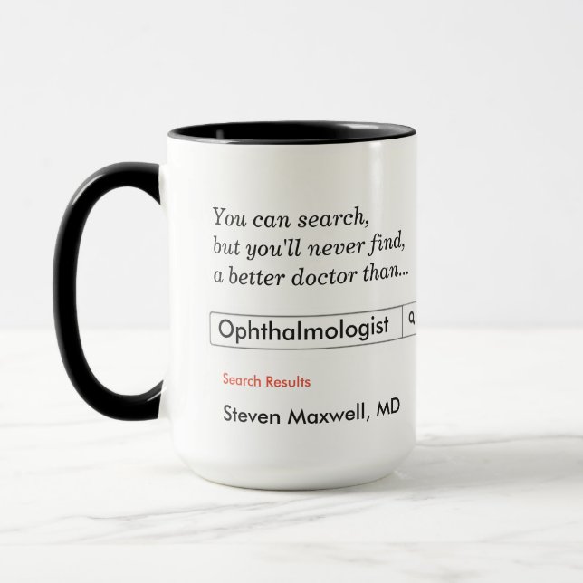 Spezifisches Geschenk für Ophthalmologen Tasse (Links)