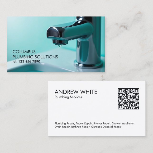 Spezifisches QR-Kleben Visitenkarte (Vorne/Hinten)