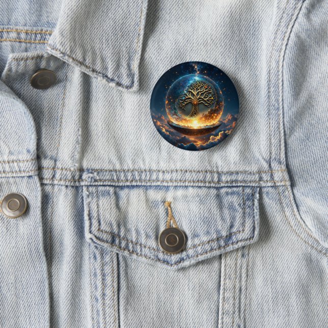 Sphäre des Lebens – Der goldene Weltenbaum.  Button (Beispiel)