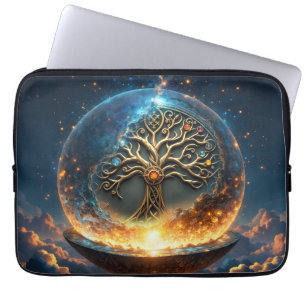 Sphäre des Lebens – Der goldene Weltenbaum. Laptopschutzhülle
