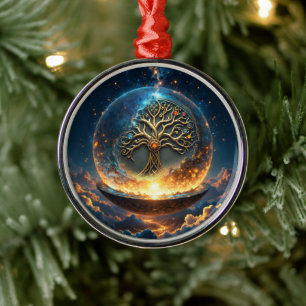Sphäre des Lebens – Der goldene Weltenbaum. Ornament Aus Metall