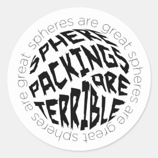 Sphere Packungen Runder Aufkleber