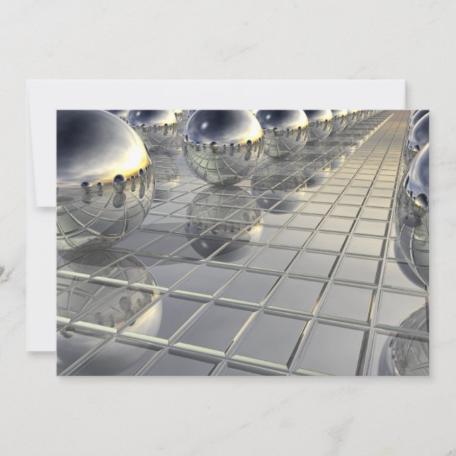 Spheres und Spiegel Feiertagskarte (Vorderseite)