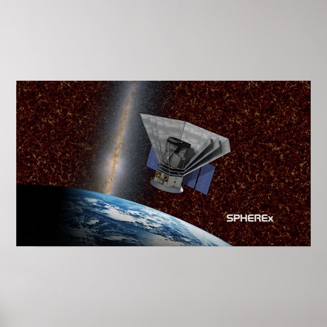 SPHEREx Galaxy Hunter Spacecraft Poster (Vorne)