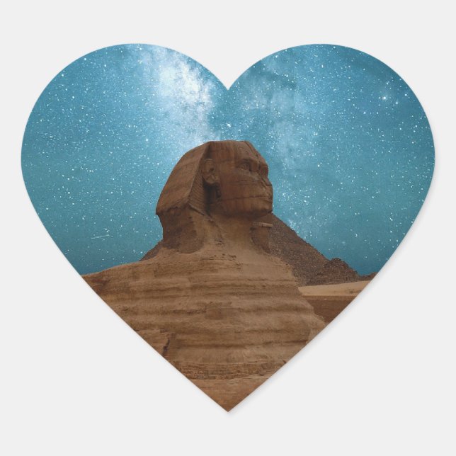 Sphinx: Ägypten Herz-Aufkleber (Vorderseite)