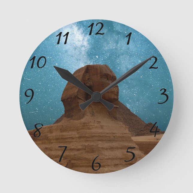 Sphinx: Ägypten Runde Wanduhr (Vorderseite)