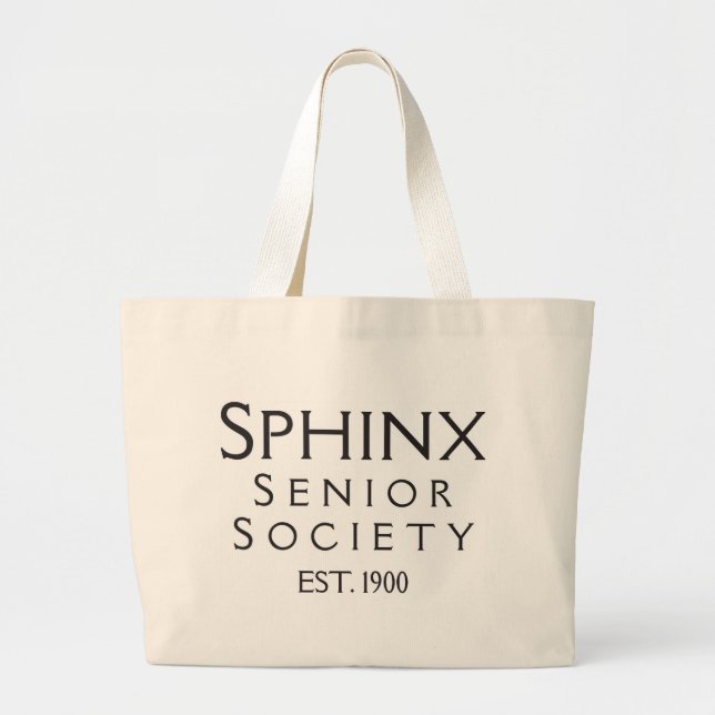 Sphinx-ältere Gesellschafts-Taschen-Tasche Jumbo Stoffbeutel (Vorne)