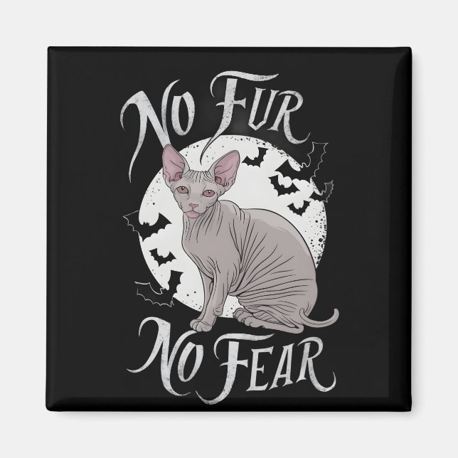 Sphinx Cat Beauty zu Halloween Magnet (Vorne)