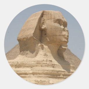 Sphinx giza runder aufkleber
