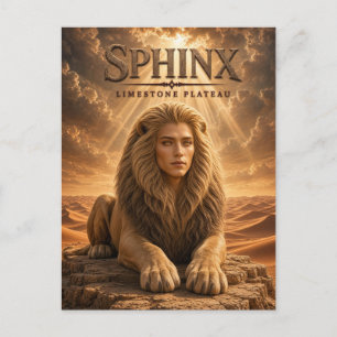 Sphinx Kalksteinplateau Dark Cinema Postkarte