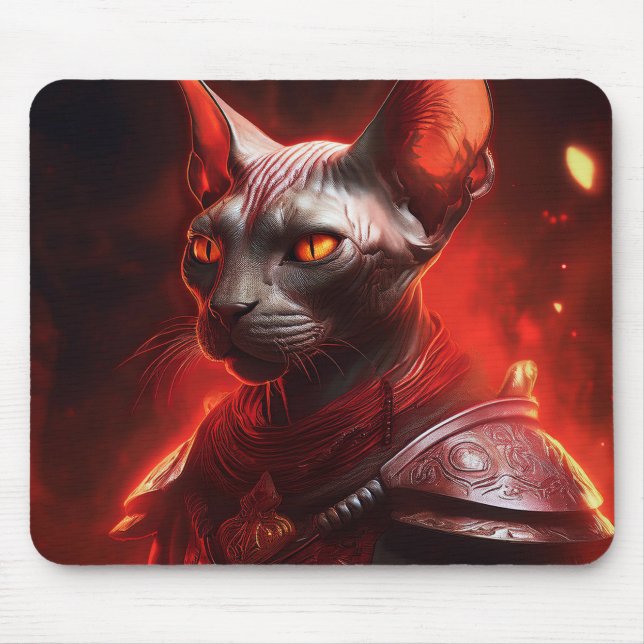 Sphinx-Katze Krieger Aus Einer Anderen Galaxie Mousepad (Vorne)