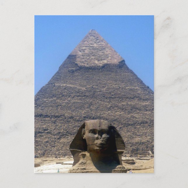 Sphinx Khafre Pyramide Postkarte (Vorderseite)