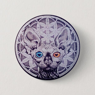 Sphinx-Mandala Button