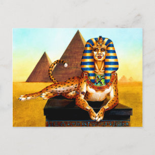 Sphinx mit goldenen Augen Postkarte