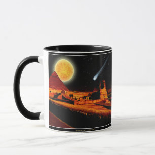Sphinx & Moon über Ägypten Gizeh Pyramids Kunstgif Tasse