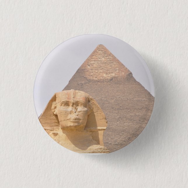 Sphinx Pyramids Antient Ägypten Khufu Pharoah Button (Vorderseite)