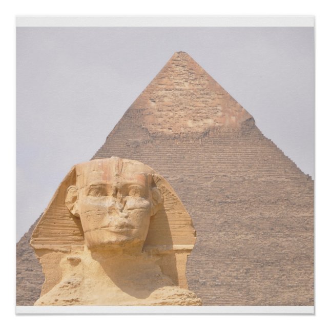 Sphinx Pyramids Antient Ägypten Khufu Pharoah Poster (Vorderseite)