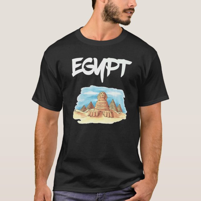 Sphinx Pyramids Antikes Ägypten Ägyptische Ägyptol T-Shirt (Vorderseite)