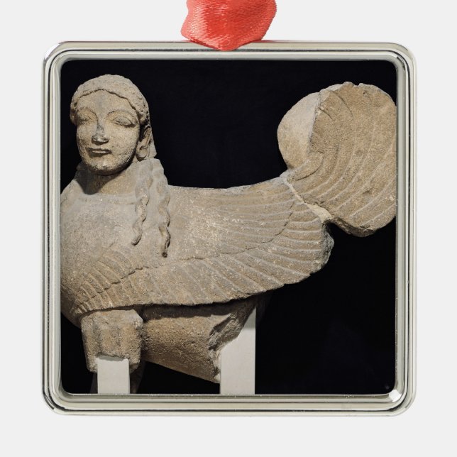 Sphinx Silbernes Ornament (Vorne)