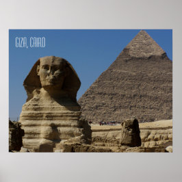 Sphinx Statue in Gizeh Kairo Ägypten Souvenir Poster
