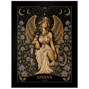 Sphinx, Sternenklar Tarot Kunst Postkarte