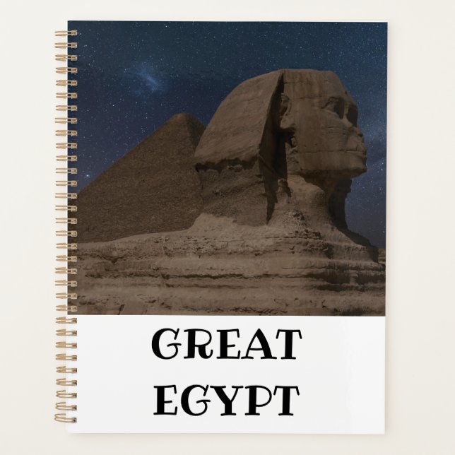 Sphinx und Gizeh Pyramids Planner Planer (Vorderseite)