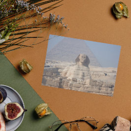 Sphinx und Pyramide in Ägypten Postkarte