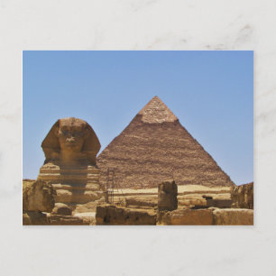 Sphinx und Pyramide Postkarte