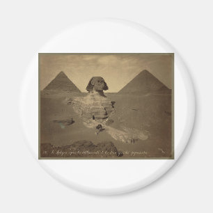 Sphinx und Pyramiden in Ägypten um 1867 Magnet