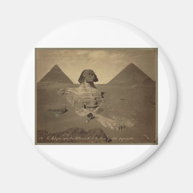 Sphinx und Pyramiden in Ägypten um 1867 Magnet (Vorne)