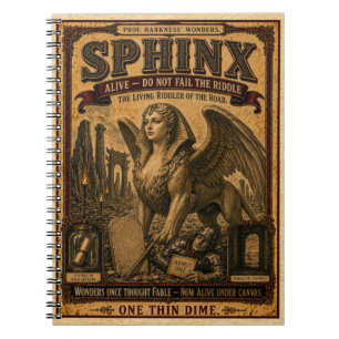 Sphinx, Vintage Zirkusmonster Notizblock