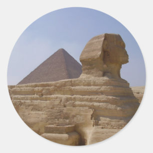 Sphinxpyramide Runder Aufkleber