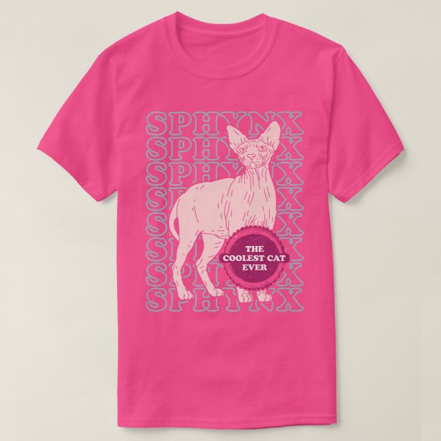 Sphyn Coolste Katze Haare Katzenbesitzer Sphyn Kat T-Shirt (Design vorne)